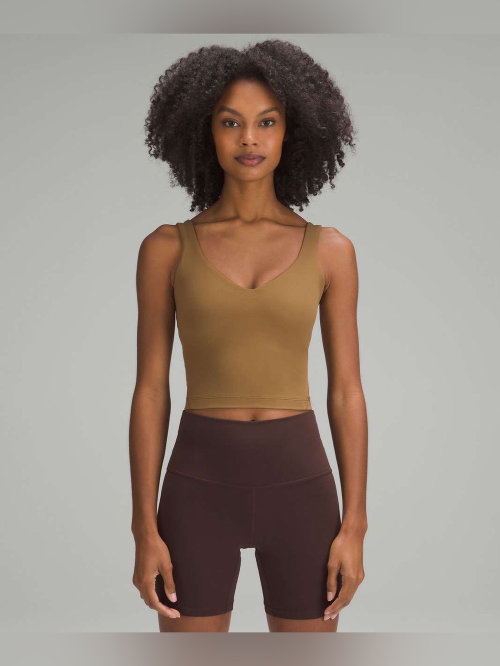 lululemon athletica Olive Green Cropped Tank Top